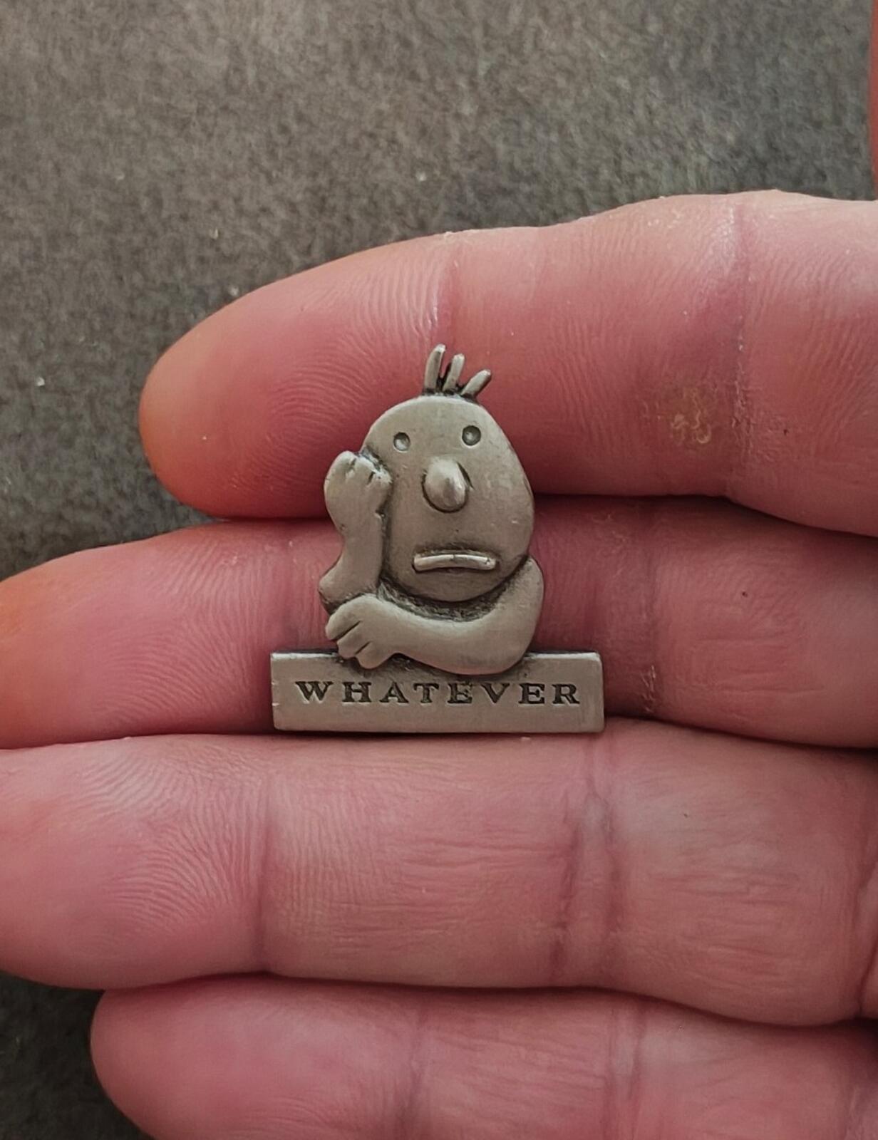 1990s Whatever Pewter Pin Designed By J. Benton For J.J. Jewerly