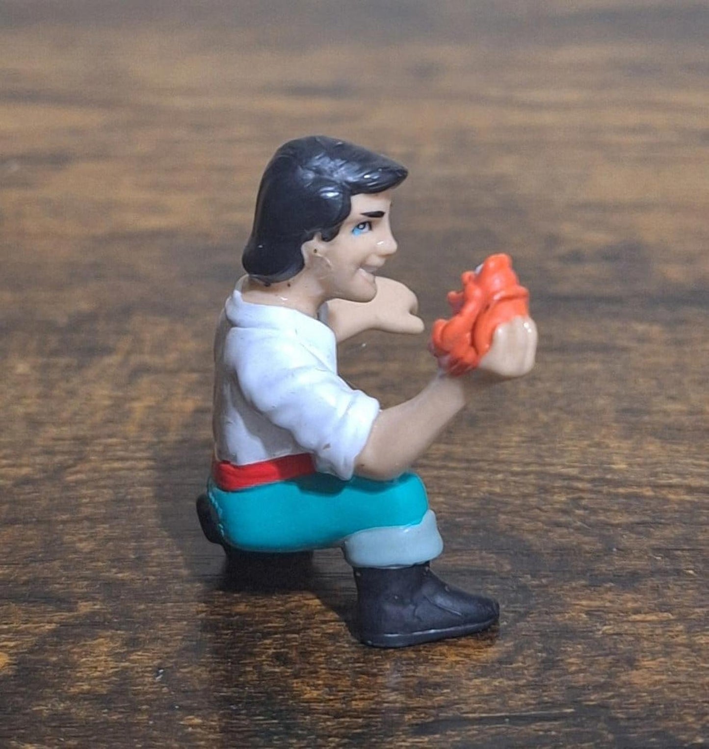 1989 Disney The Little Mermaid Prince Eric Holding Sebastian PVC