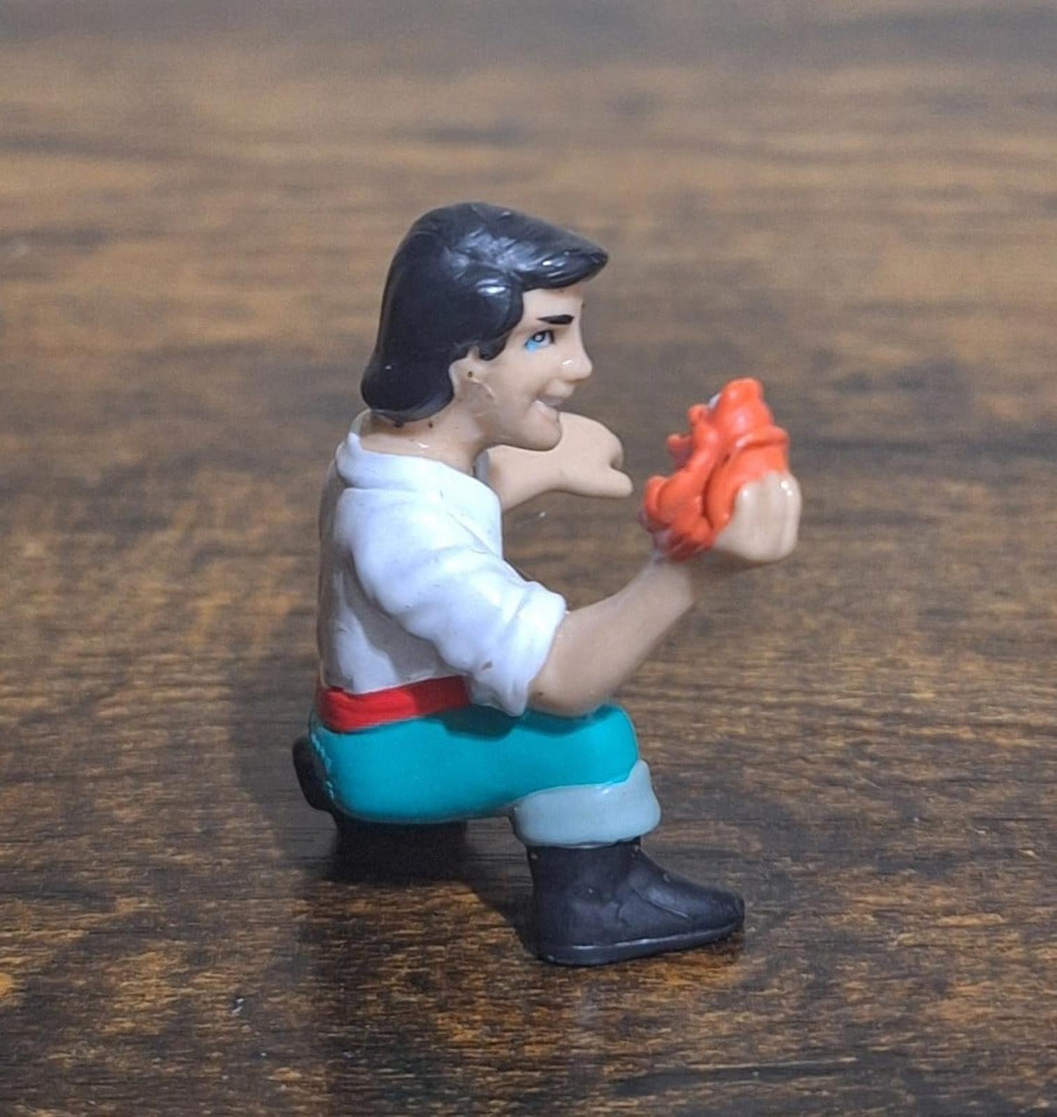 1989 Disney The Little Mermaid Prince Eric Holding Sebastian PVC