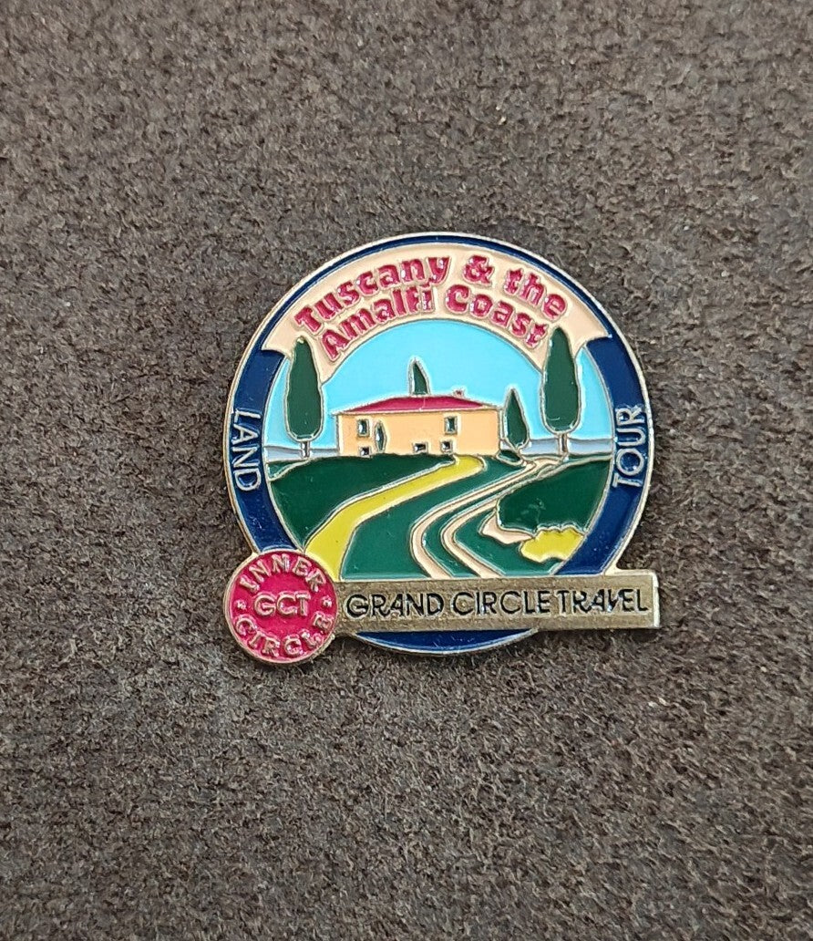 Grand Circle Travel Inner Circle Gold Tone Enamel Pin