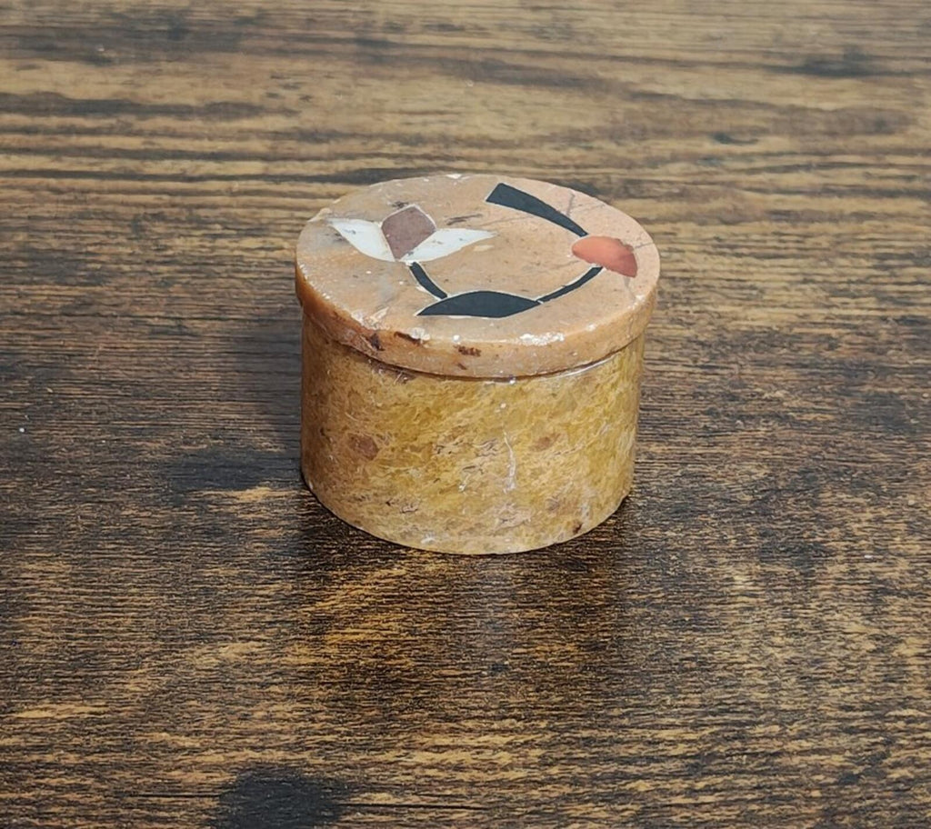 1950s Rare (Hard To Find) Carved Soapstone Trinket Box