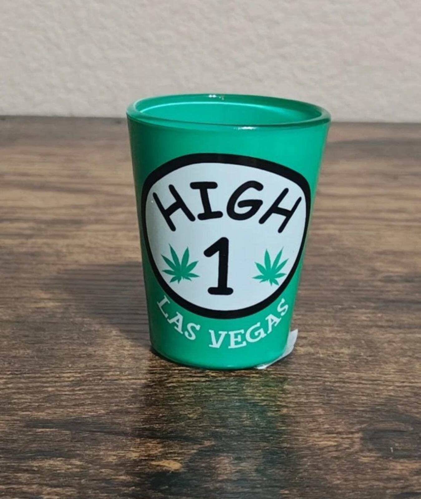 High 1 Las Vegas Green Shot Glass