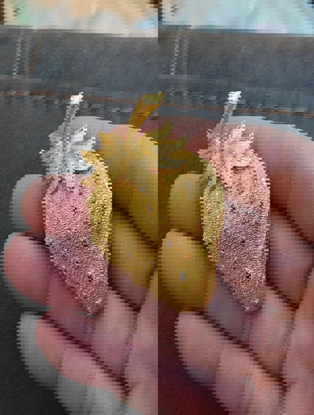 1960's Signed Mamselle Gold Tone Strawberry Brooch Pin