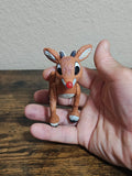 2000 Playing Mantis Rudolph The Red Nosed Reindeer Action Figure LIGHTS UP Works