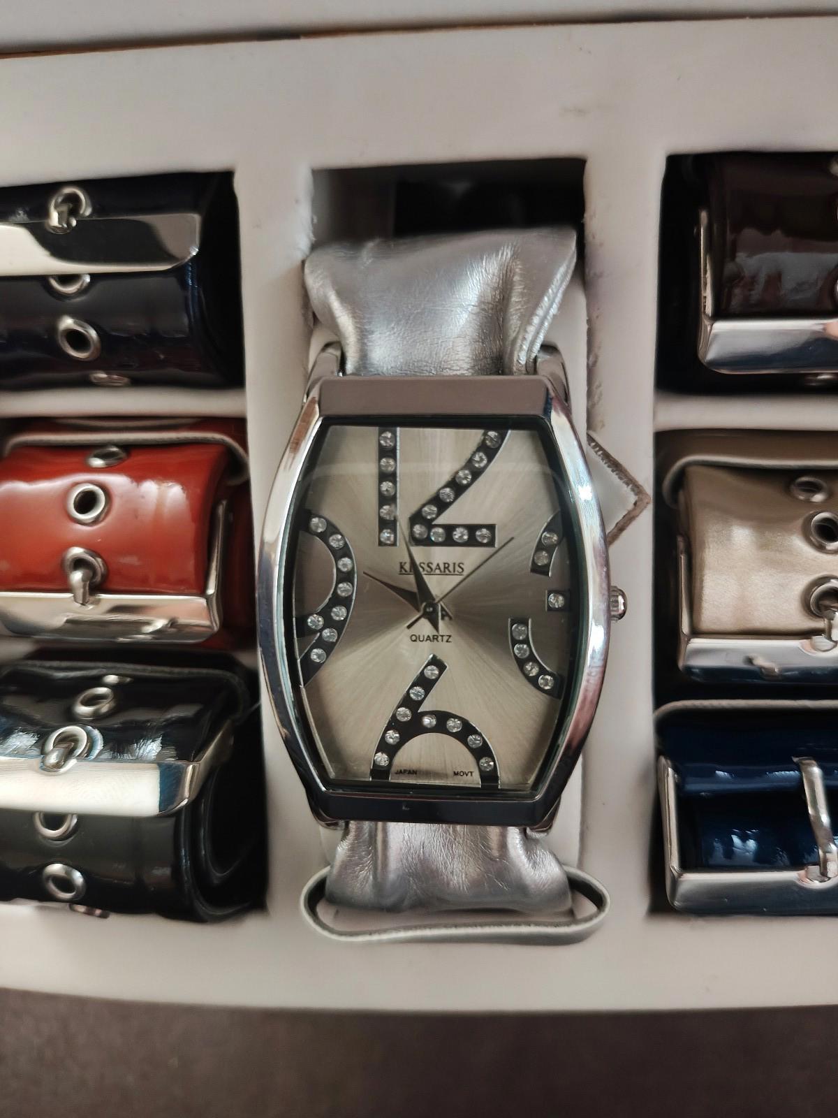 Kessaris Interchangeable Ladies Quartz Watch Gift Set New