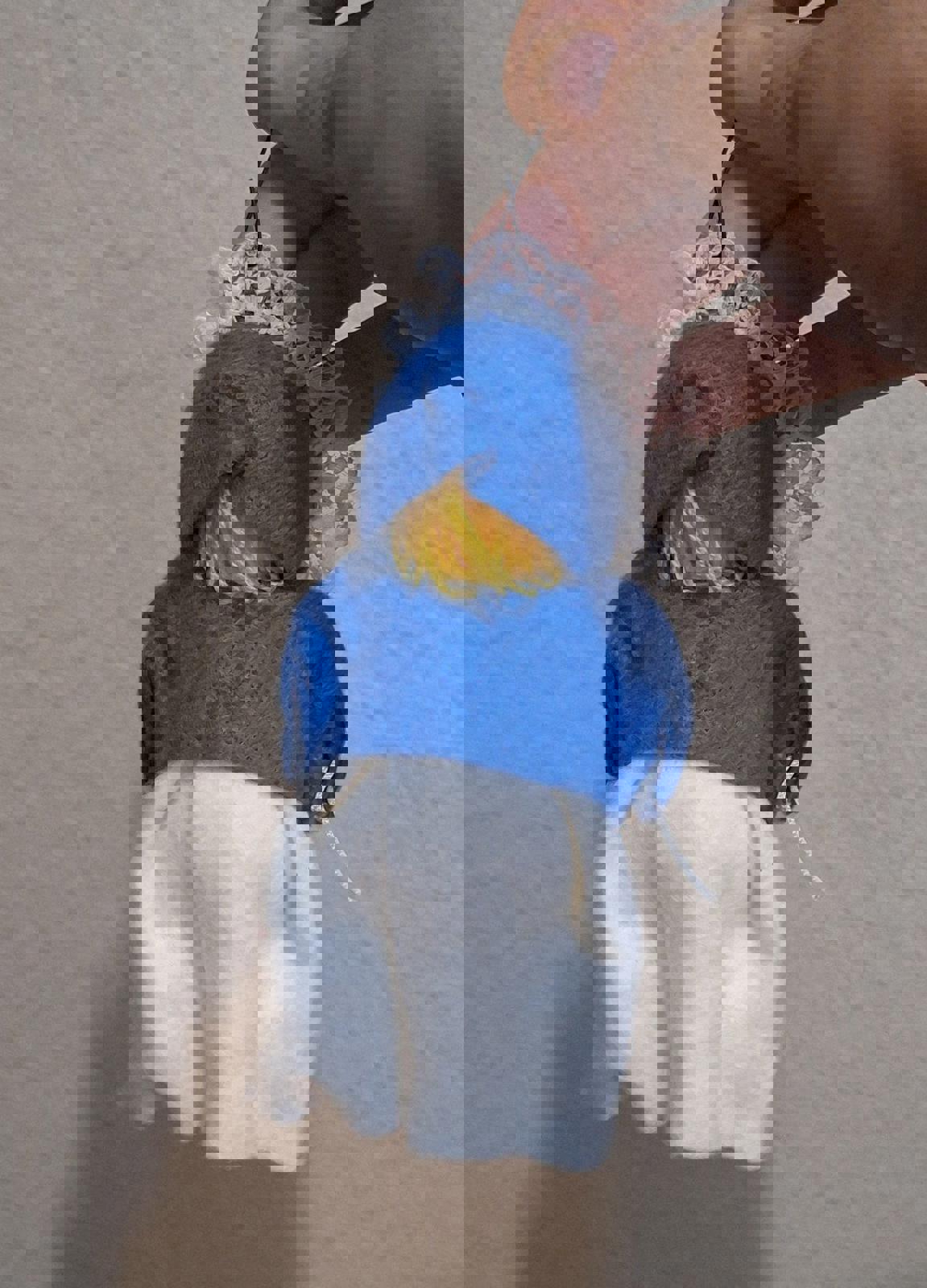 Handmade Vintage Pilgrim Girl Ornament Figurine