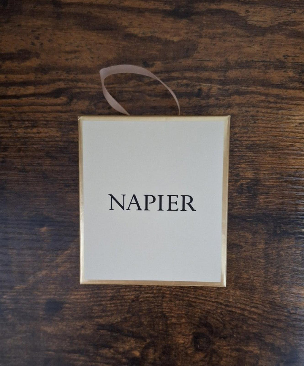 Napier gift box with ribbon, pin not visible
