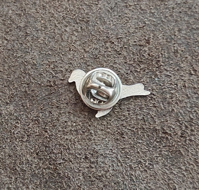 Miniature Pigeon Silver Tone Enamel Pin