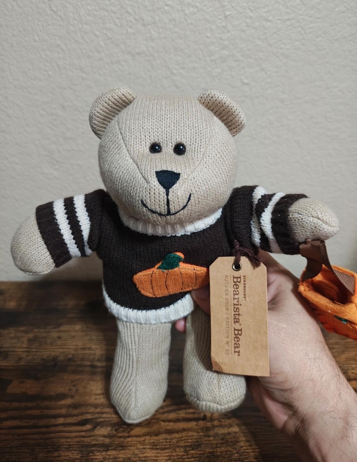 Retired Collectible Starbucks Autumn 2009 Bearista Bear (85th Edition) Plush