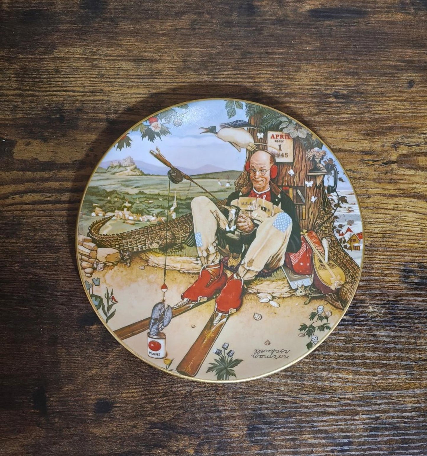 1980's The Ghent Collection Norman Rockwell "April Fool" Collectible Plate