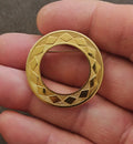 1950s Mid Century Modern Gold Tone Circle Brooch - Trinketmania-LV