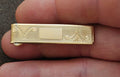 1950s/60s Gold Tone Etched Tie Bar Clip