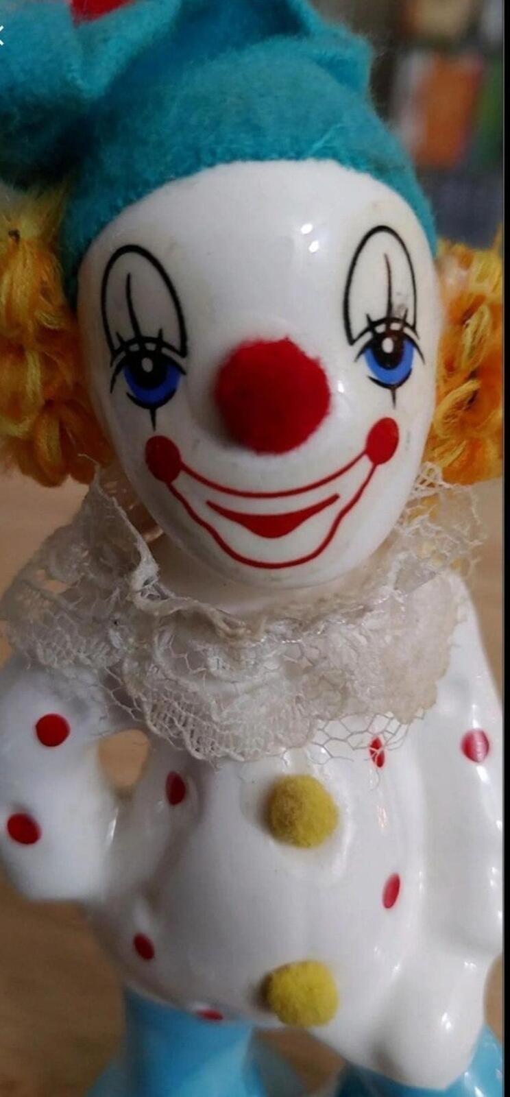 Vintage Porcelain Soccer Player Clown Figurine