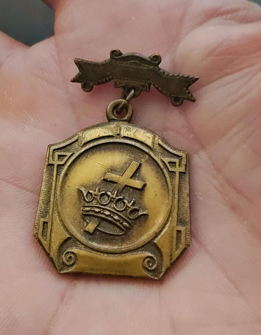 1900s Rare Recognition of Faithfulness" Award Medal Pin