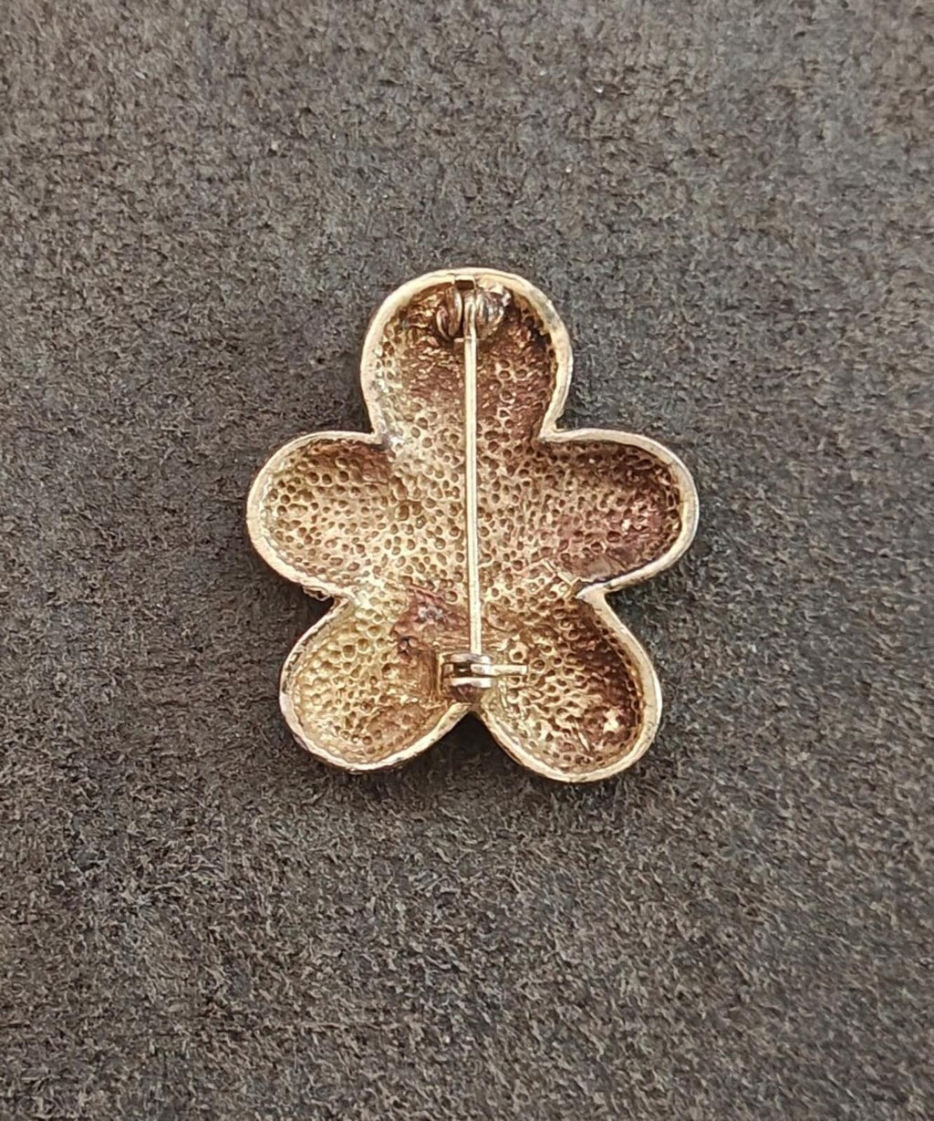 1980s Gold Tone Glittery Gingerbread Man Brooch - Trinketmania-LV