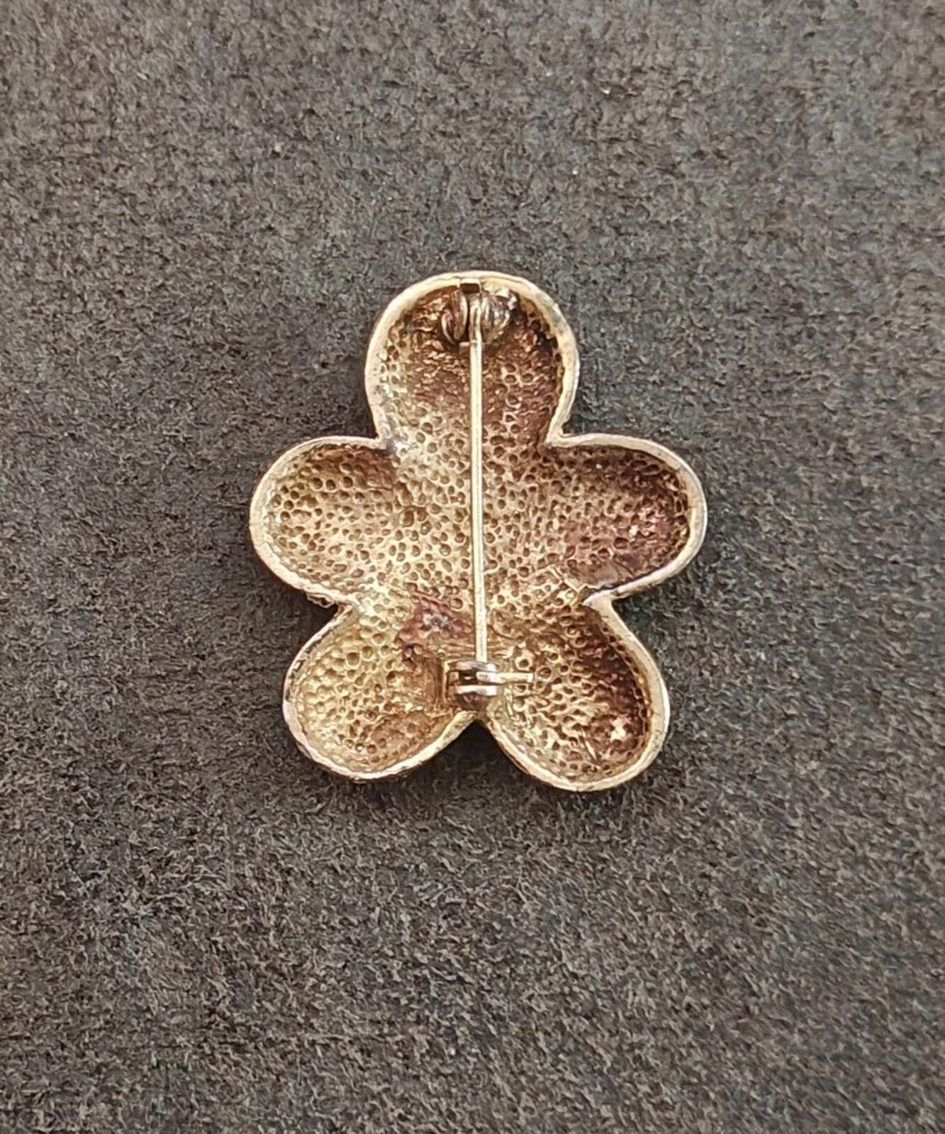1980s Gold Tone Glittery Gingerbread Man Brooch - Trinketmania-LV