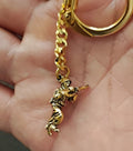1990s Rare Gold Tone Tactical Soldier Miniature Figurine Keychain - Trinketmania-LV