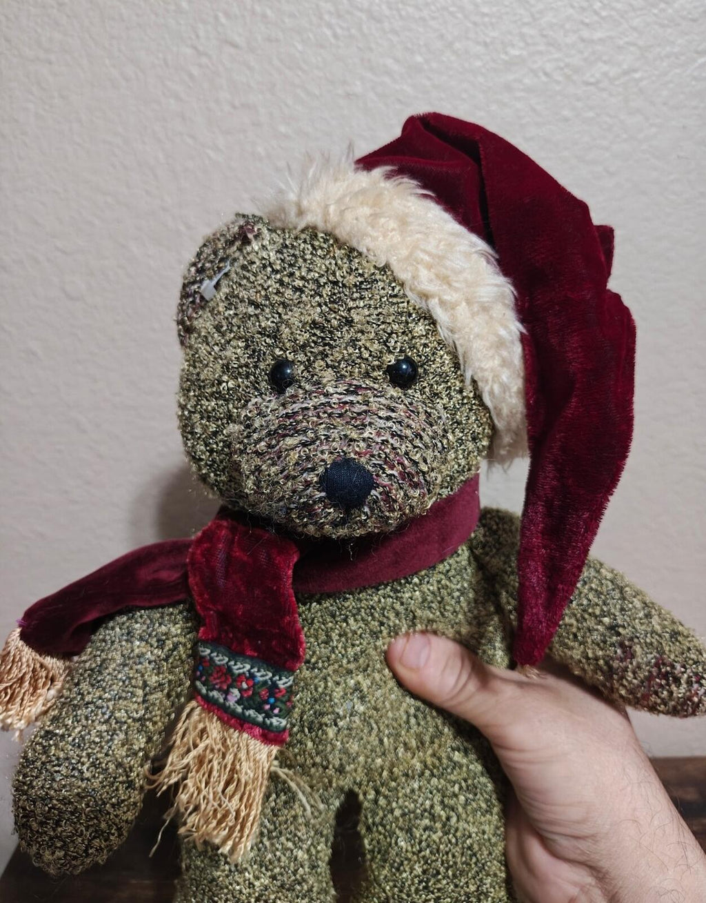 1990s Russ Berrie "Shimmers" Holiday Teddy Bear Plush - Trinketmania-LV