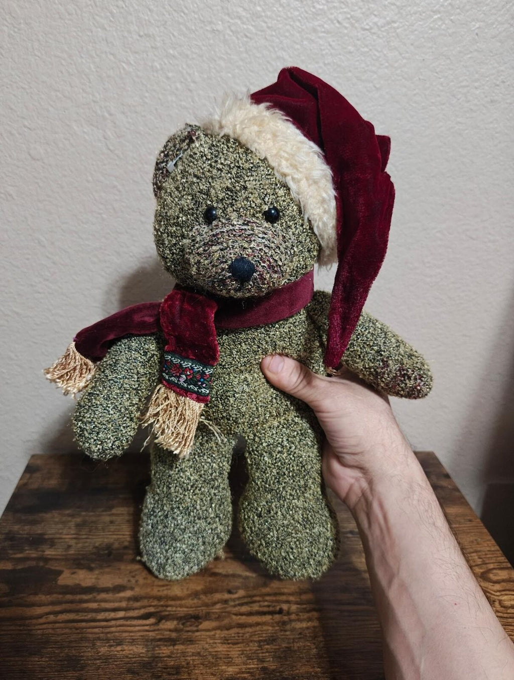 1990s Russ Berrie "Shimmers" Holiday Teddy Bear Plush - Trinketmania-LV