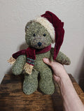 1990s Russ Berrie "Shimmers" Holiday Teddy Bear Plush - Trinketmania-LV