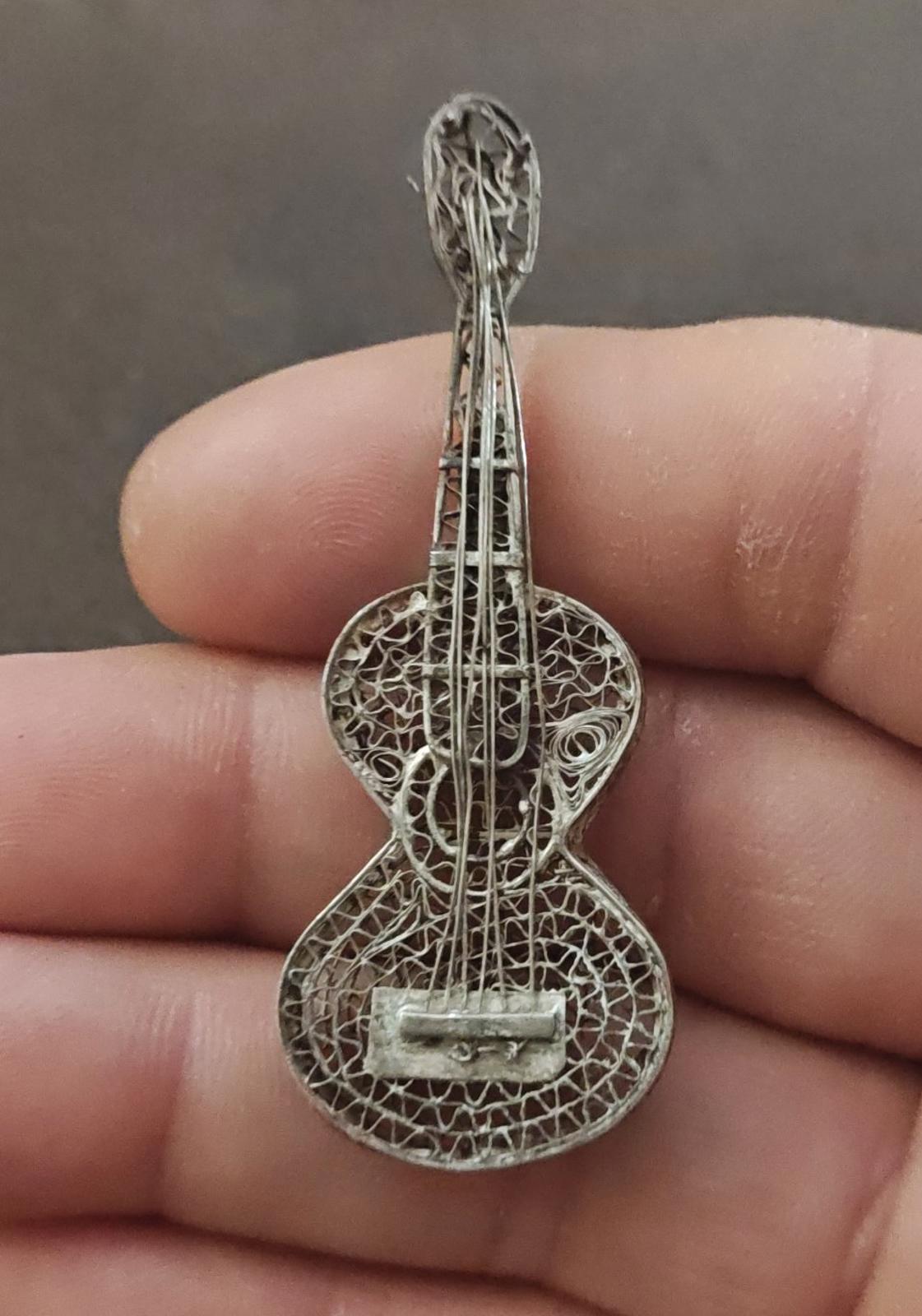 1960s Mexican Sterling Silver Filigree Ornate Brooch