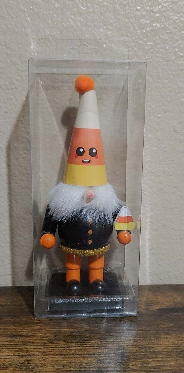 Halloween Acorn Gnome 9" Wooden Figure