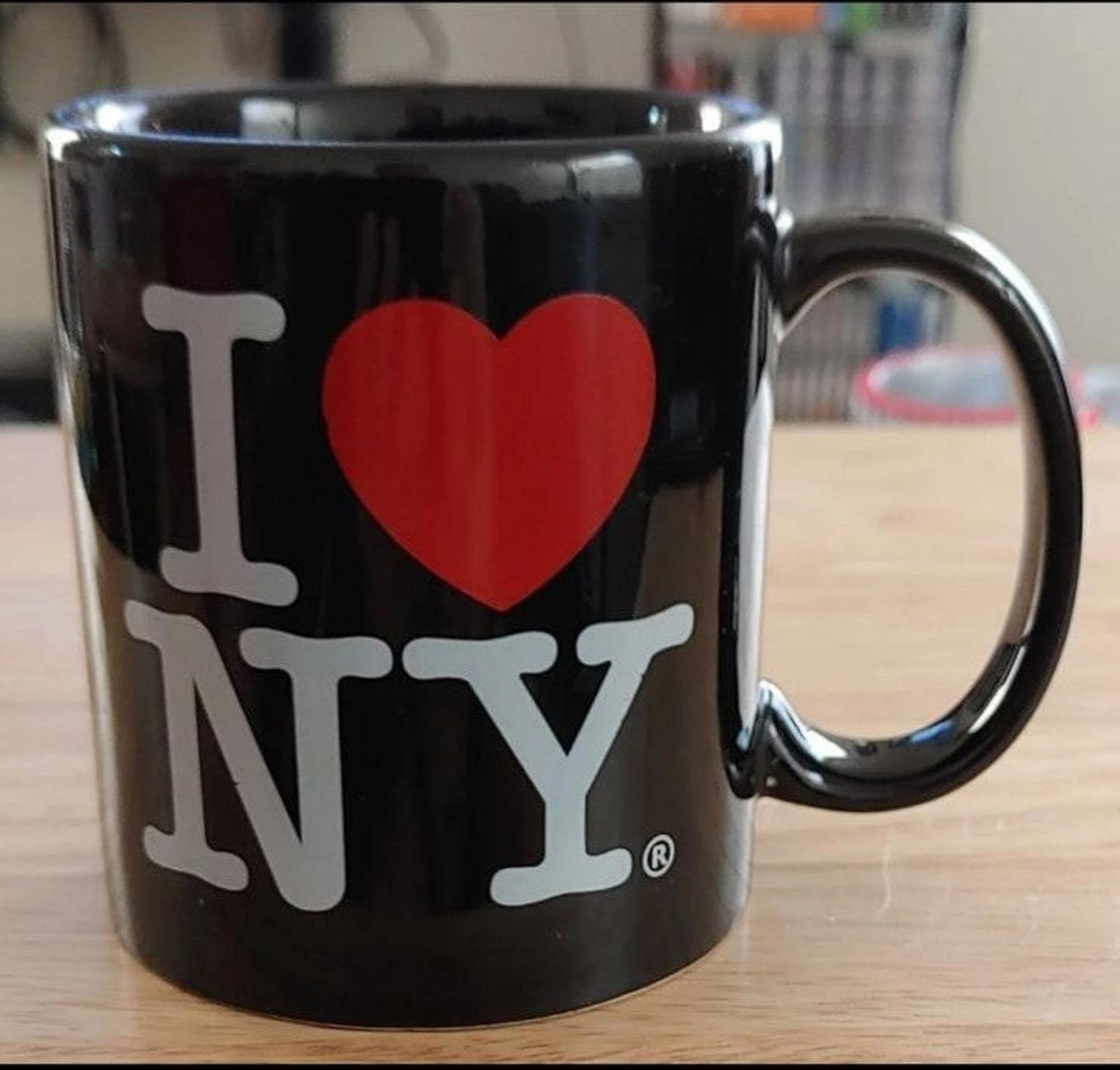 I Love NY Black Red & White Double-Sided Mug