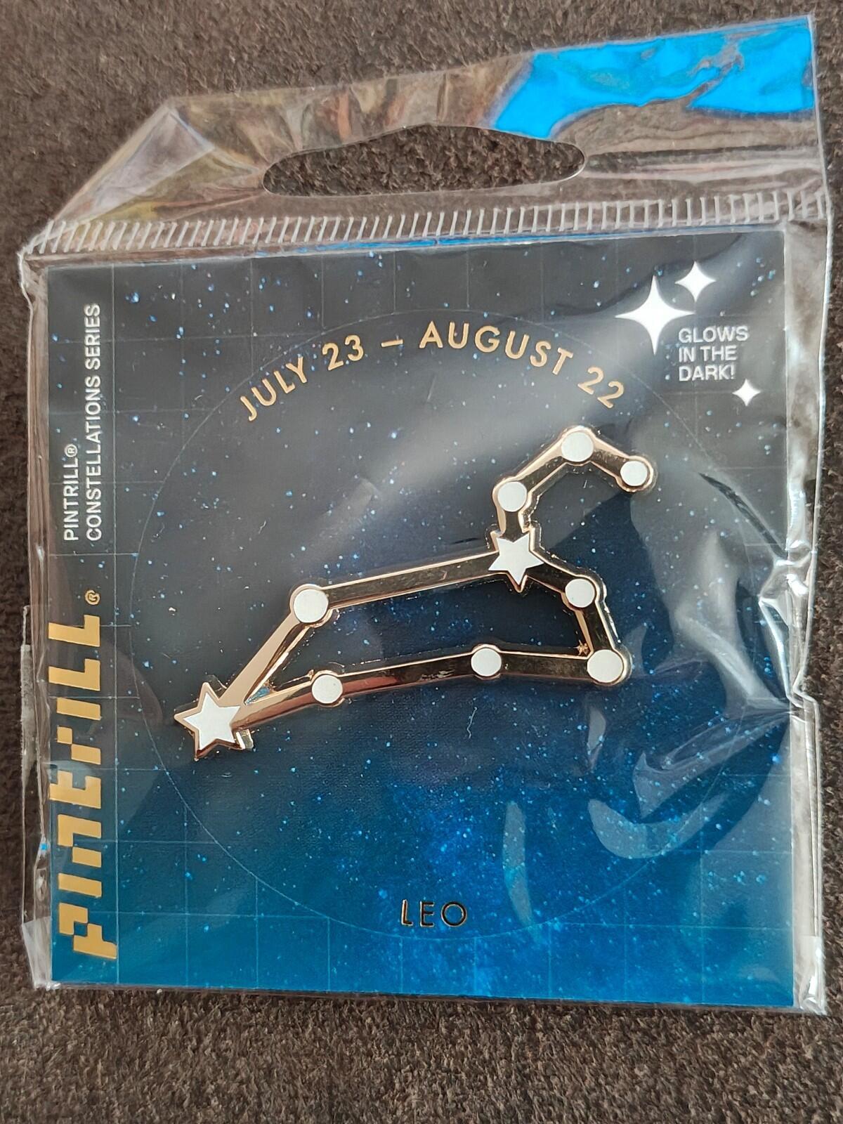 Pintrill Leo Constellation Gold Tone Glow In The Dark Pin