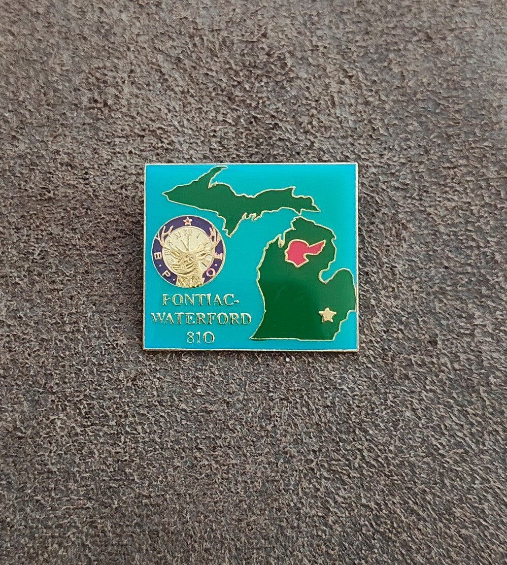 1990s BPOE Elks Lodge 810 Pontiac-Waterford Michigan State Pin