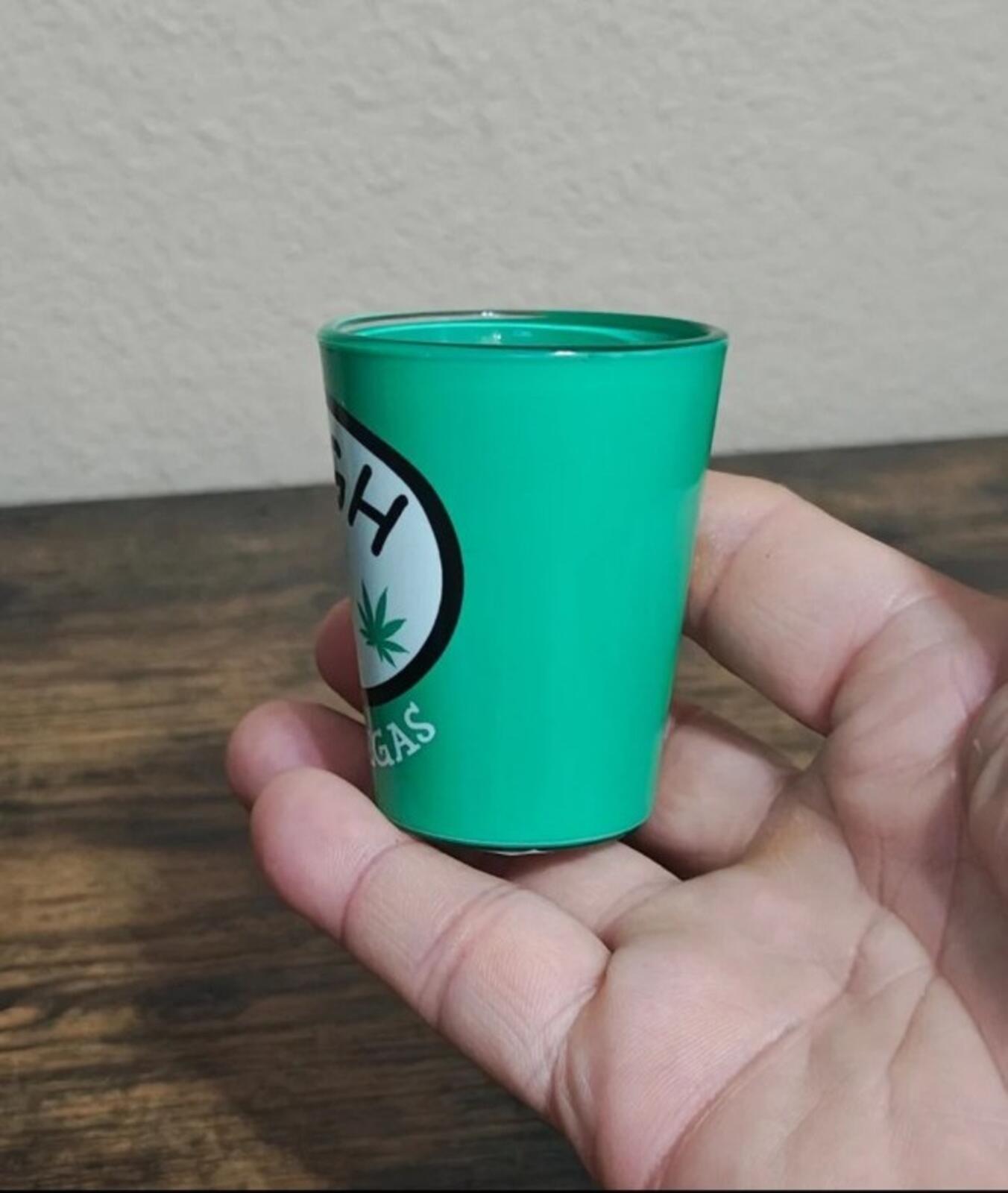 High 1 Las Vegas Green Shot Glass