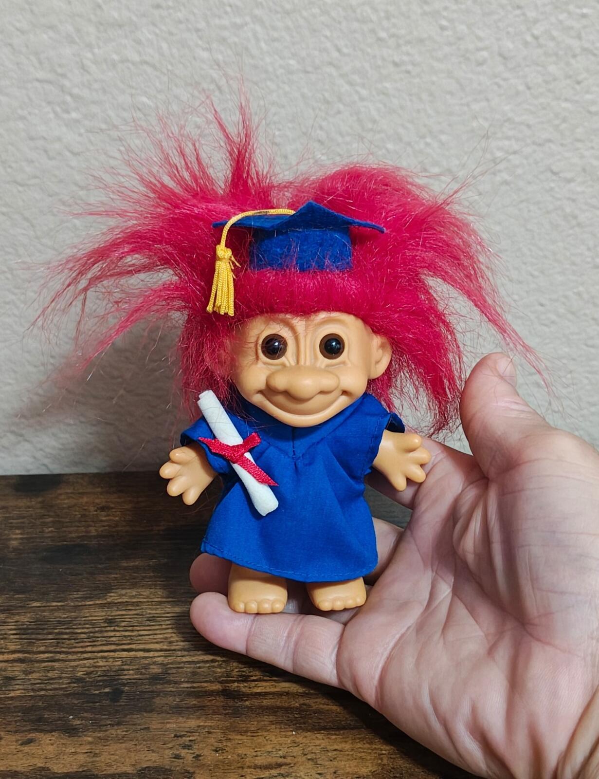 1990s Russ Berrie Graduation Troll Doll
