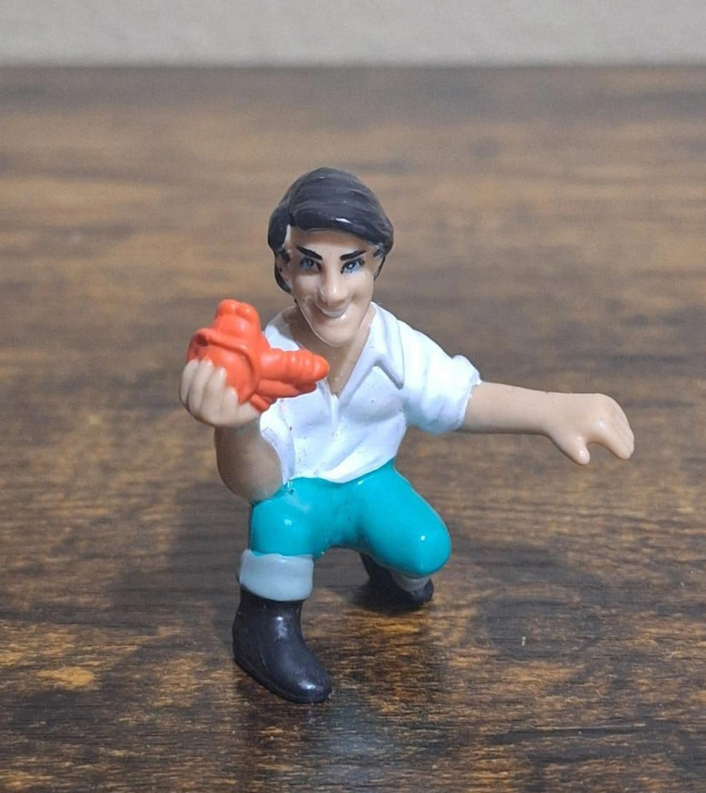 1989 Disney The Little Mermaid Prince Eric Holding Sebastian PVC
