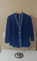 Talbots Blue V-Neck Button Up Cardigan Sweater