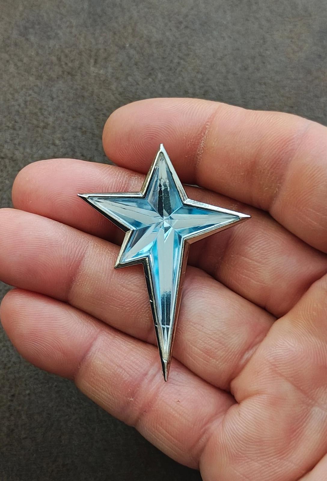 1990s Signed Thierry Mugler "Angel" Star Brooch.