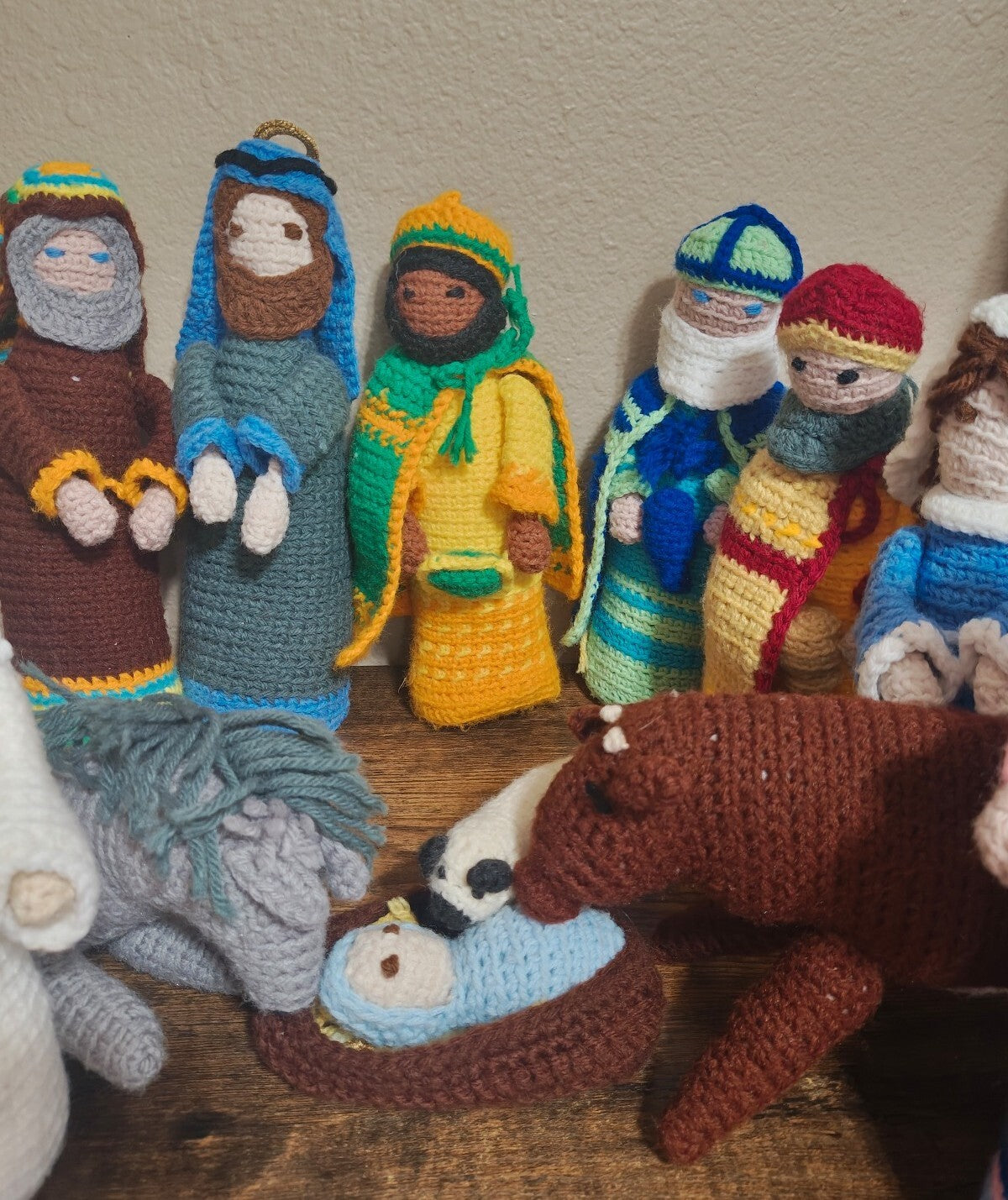 Handmade Crochet Nativity Set 12-Piece Amigurumi Christmas Decor