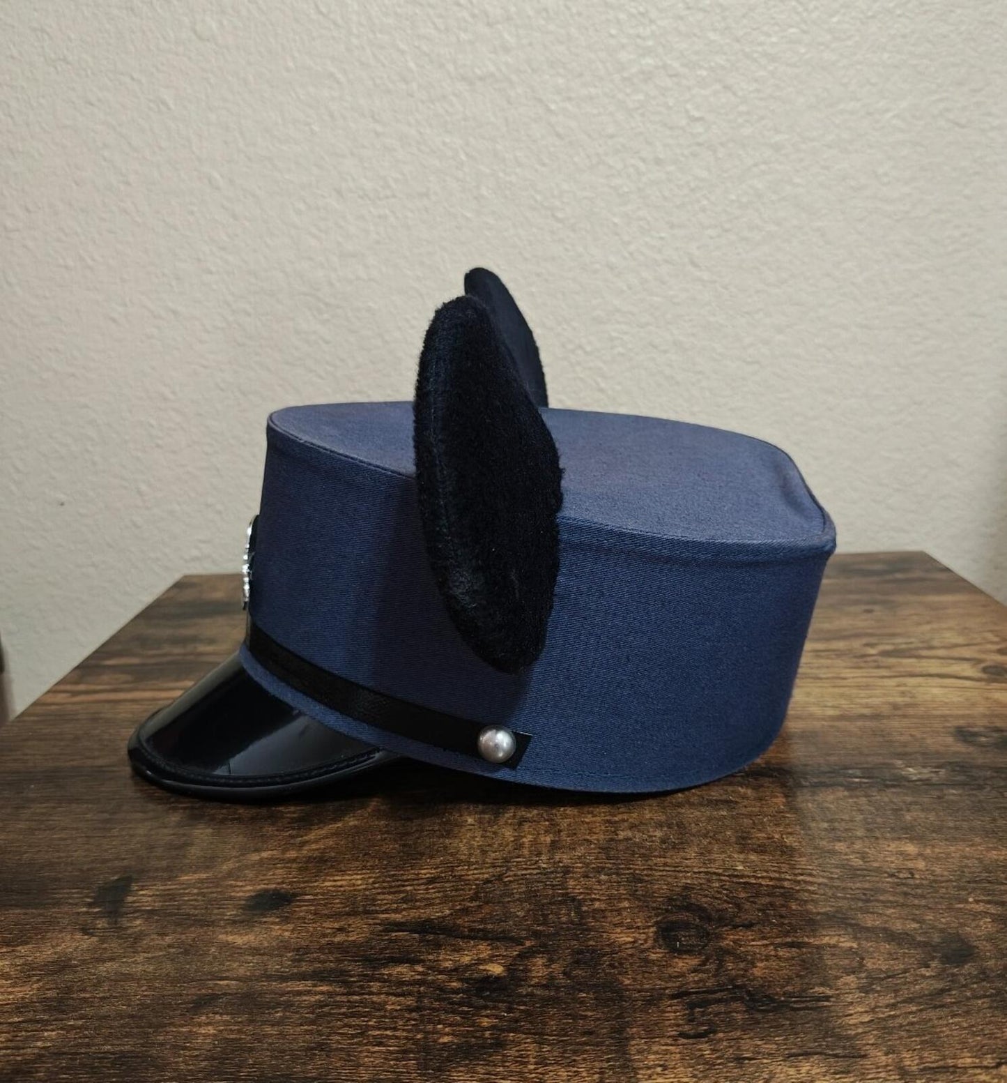 Disney Parks Blue Mickey Mouse Ears Conductor Hat Red Car Trolly