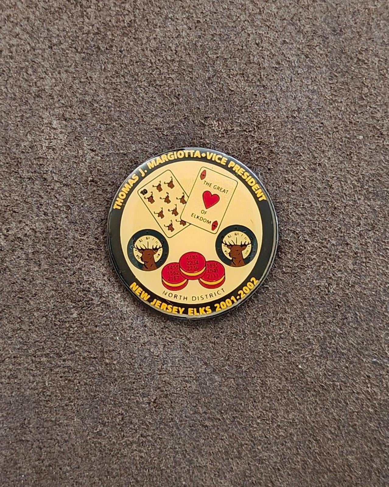 2001 Benevolent and Protective Order of Elks (BPOE) Gold Tone Pin