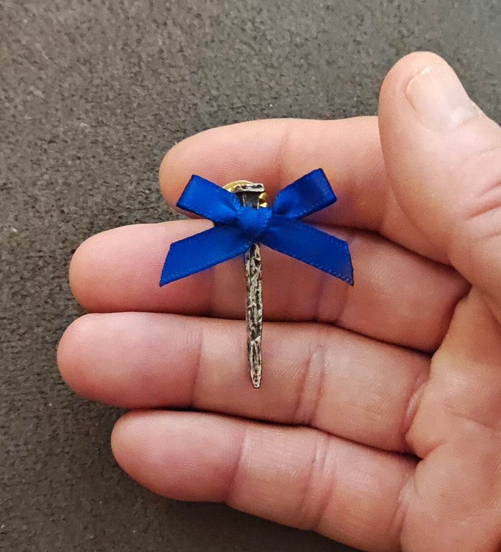 Handcrafted Pewter Religious Cross Nail Pin