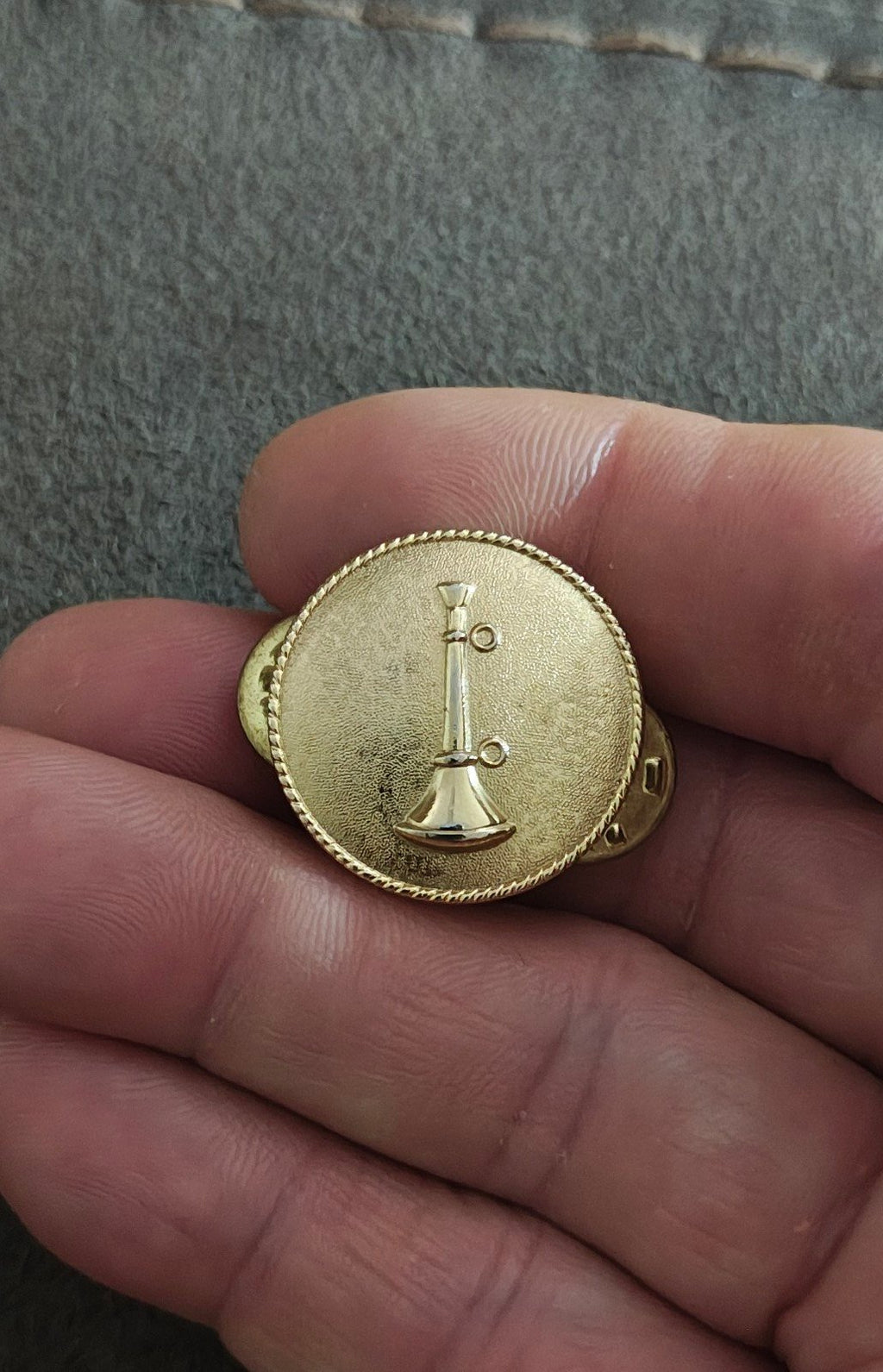 Fire Department Rank Insignia Gold Tone Pin