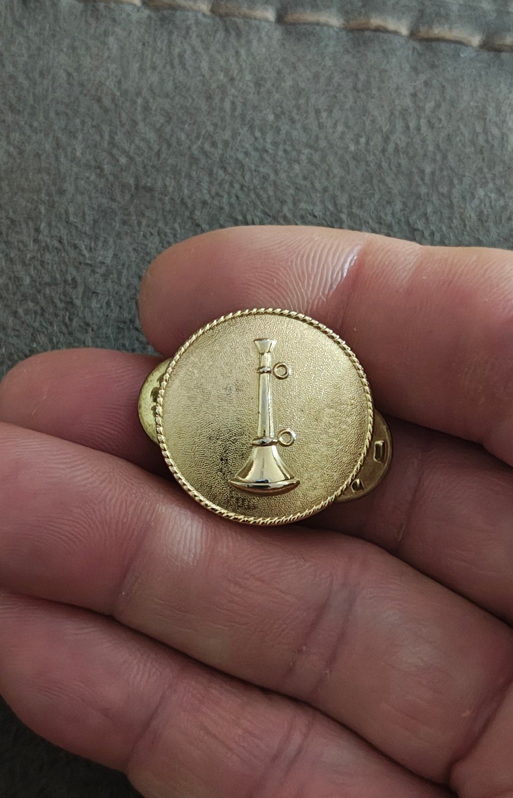Fire Department Rank Insignia Gold Tone Pin