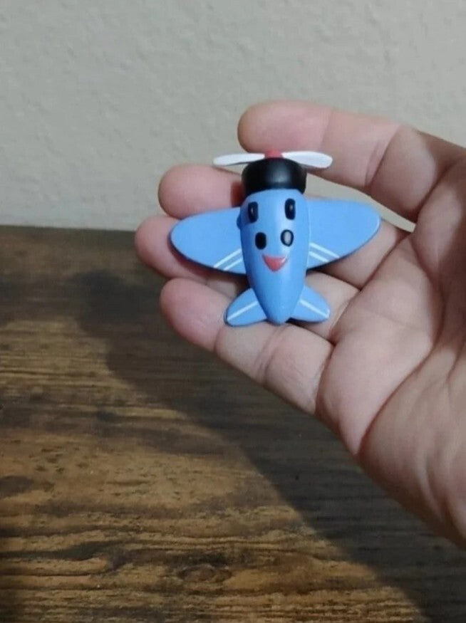 2002 Misfit Toy Blue Jet Airplane PVC Figure