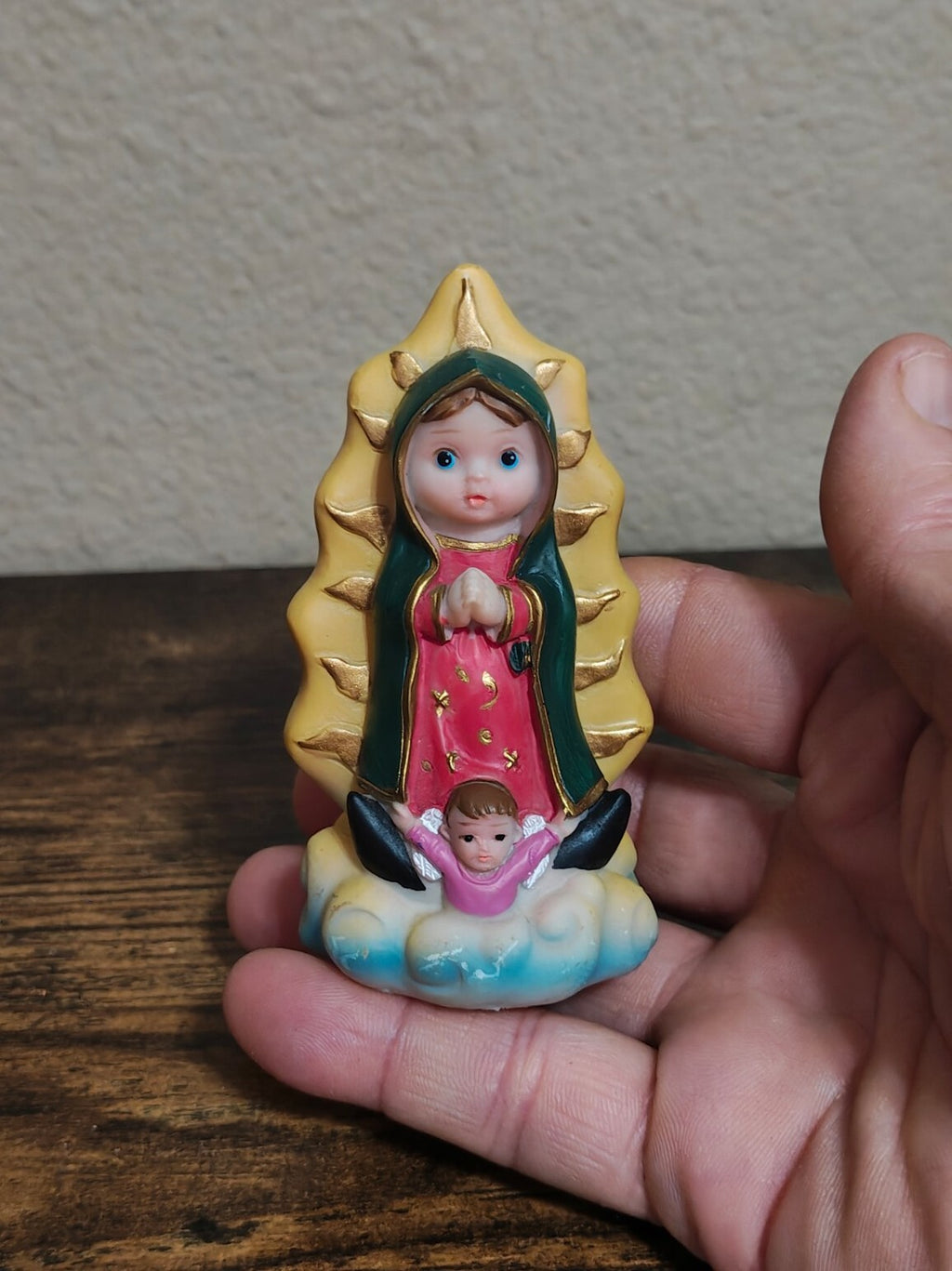 Our Lady of Guadalupe Baby Face Resin Figurine