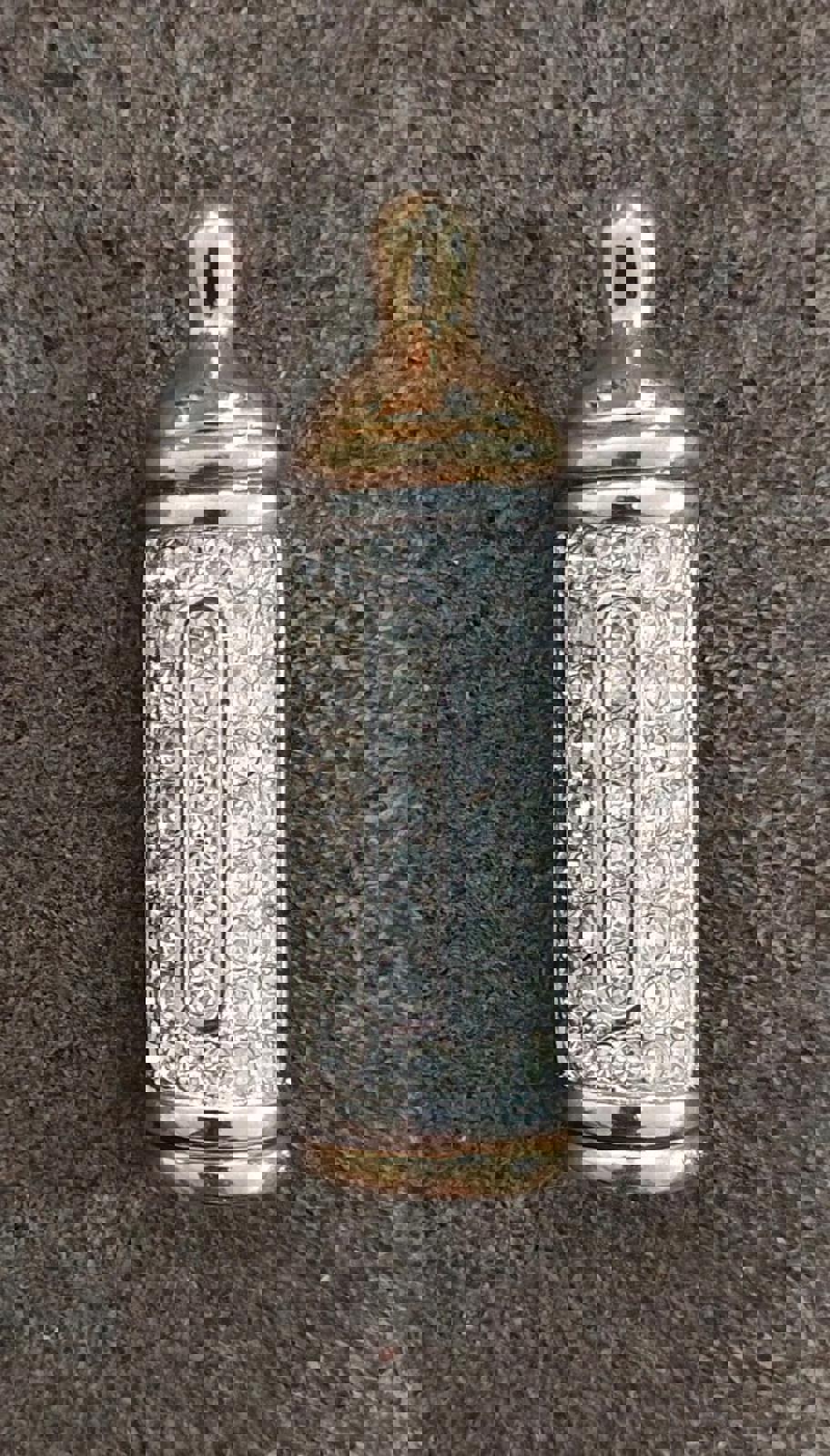 Beautiful Rare Signed Swarovski Baby Bottle Gold Tone Brooch Pin