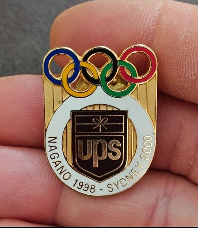 1998 Nagano and Sydney 2000 Olympics UPS Sponsor Gold Tone Pin.