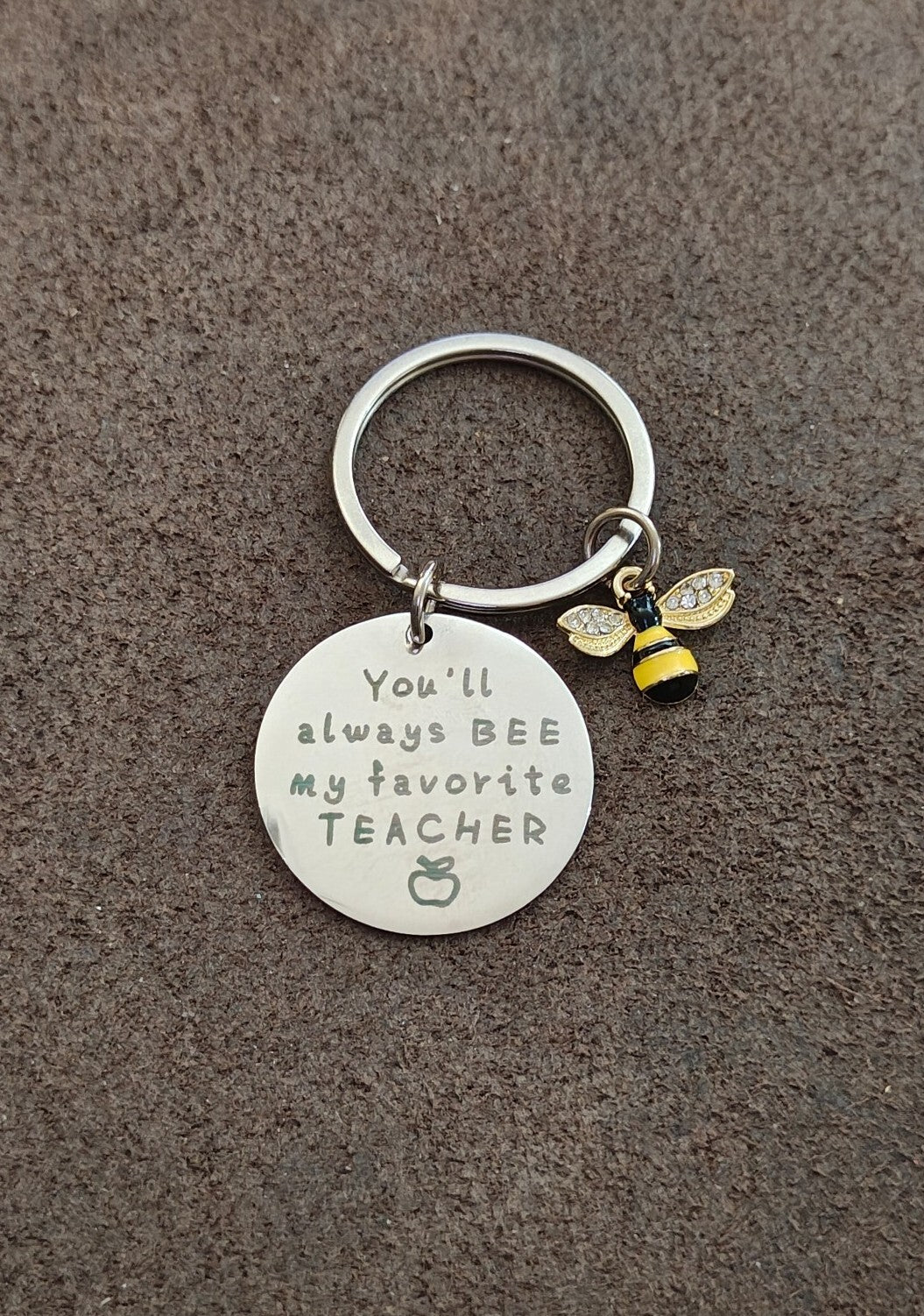 Stainless Steel Teacher Appreciation Keychain
