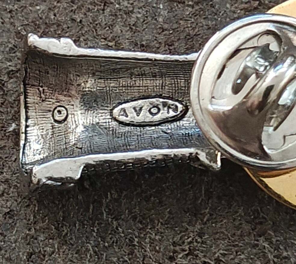 1990s Avon Lighthouse Two Tone Pin