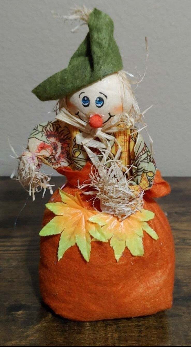 Fall Harvest Stuffed Scarecrow Doll