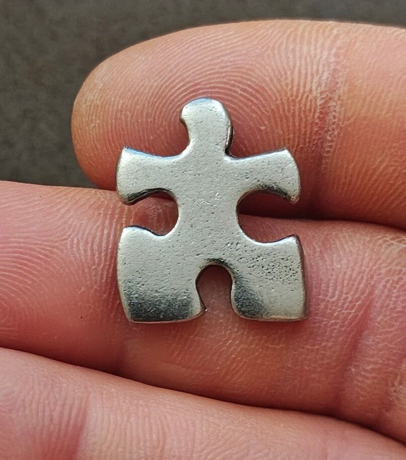 Jim Clift Fine Pewter Puzzle Piece Pin