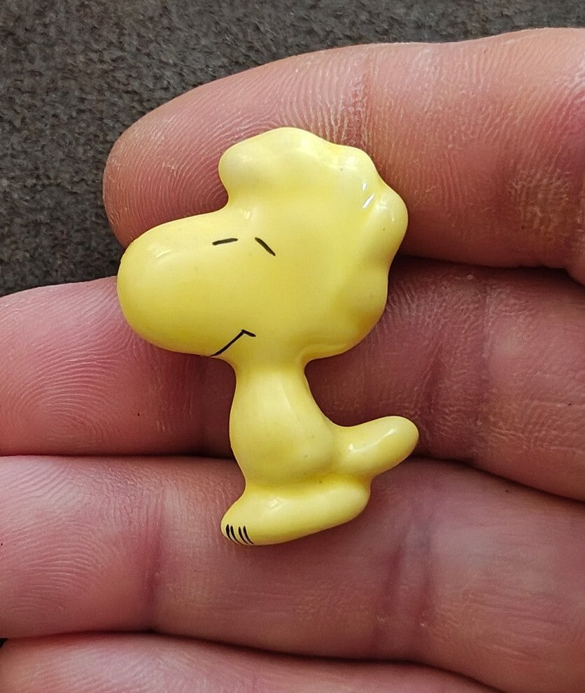 1970s Peanuts Woodstock Ceramic Pin