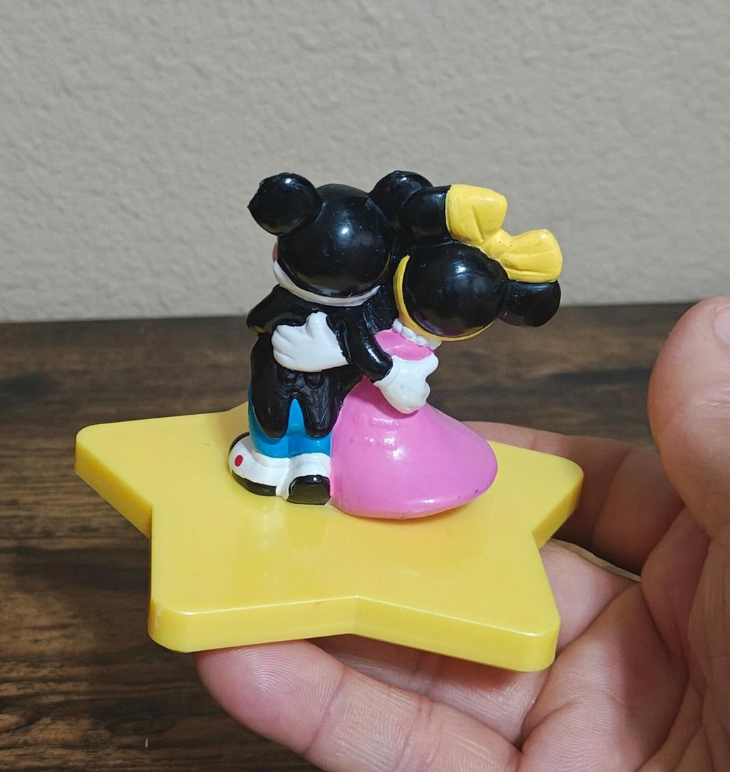 1980s Mickey & Minnie On Star Cake Topper/Figurine